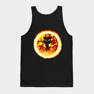 Hottie Kitty The Fluffy Devilish Black Cat From Hell Tank Top